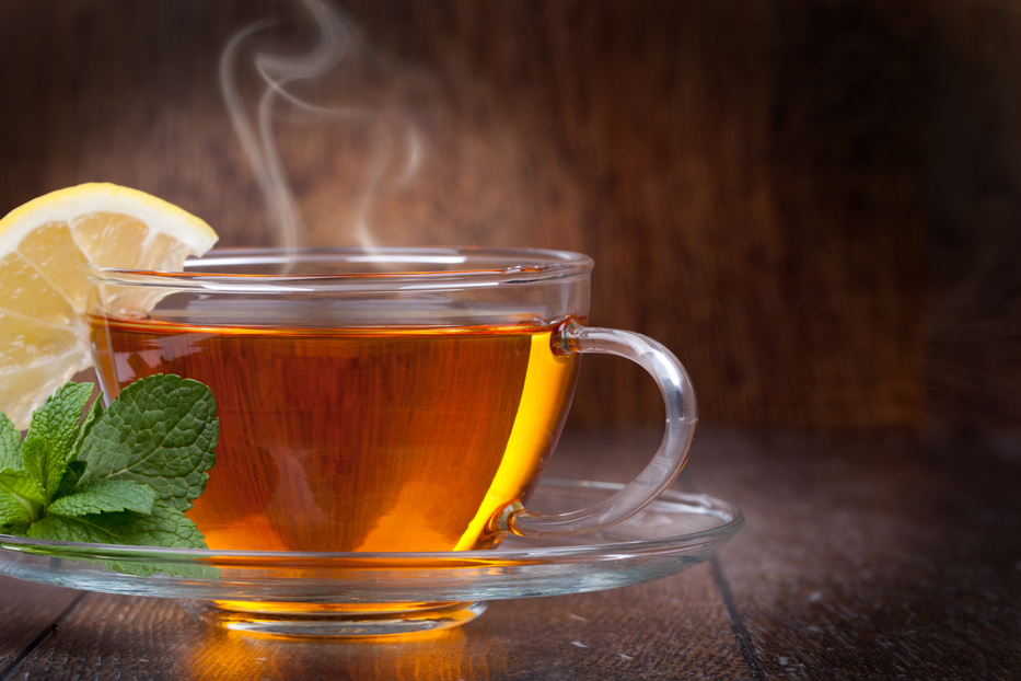 Close up of Cup of Tea on Saucer